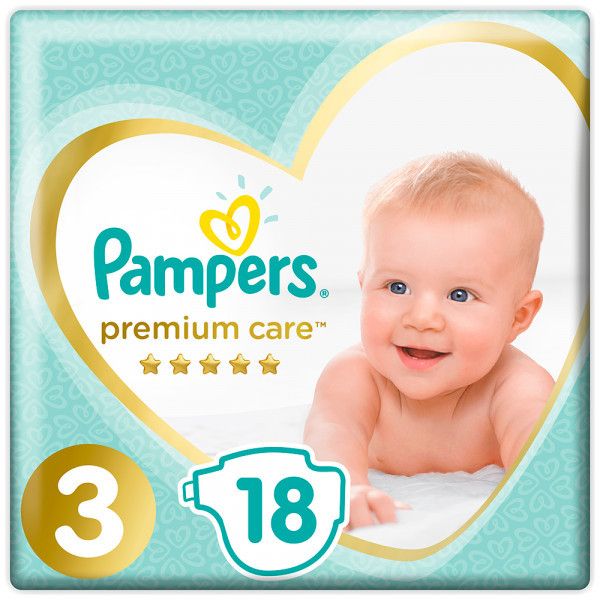 Подгузники Pampers Premium Care 3 (6-10кг) 18шт - фото 1 - id-p119997510