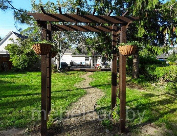 Пергола-арка садовая из массива сосны "Салерно"