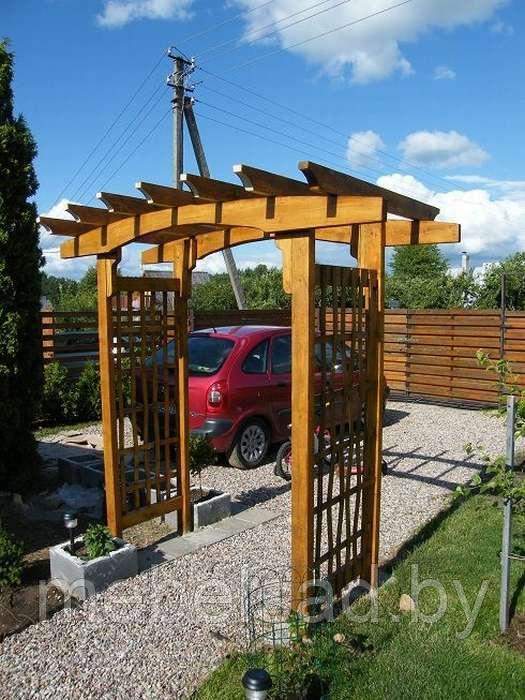 Пергола-арка садовая из массива сосны "Мантова" - фото 1 - id-p123155099