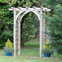 Пергола-арка садовая из массива сосны "Лион"