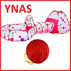 Детский игровой домик арт. 955-26, детская игровая палатка с туннелем, сухим бассейном и баскетбольным кольцом