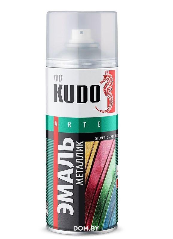Эмаль Kudo универсальная металлик KU-1026 серебро 520 мл