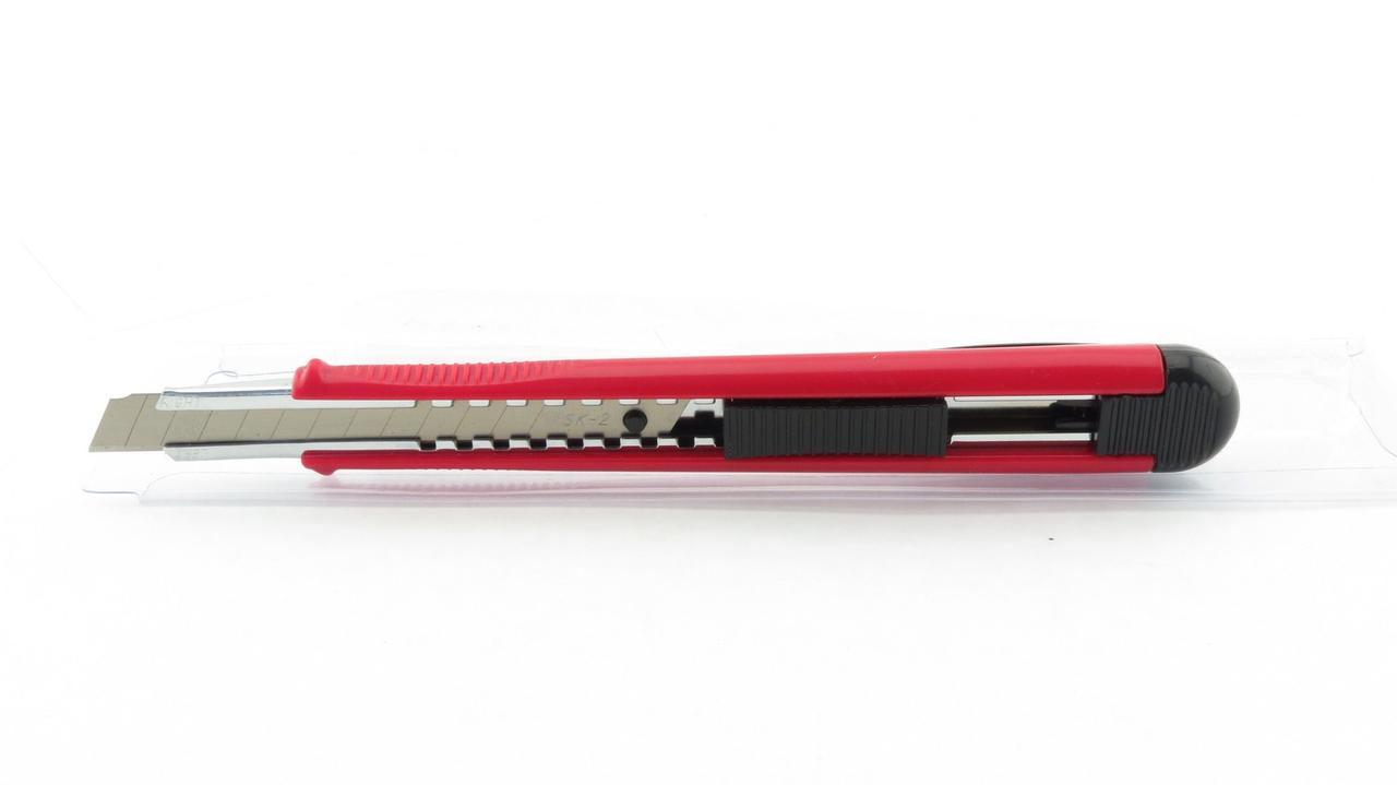 Нож канцелярский малый, 9мм, KANEX MP-9, метал.направляющие, лезвие из высокоуглеродистой стали(работаем с юр - фото 4 - id-p113244674