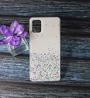 Силиконовый чехол для Samsung Galaxy A71 Confetti, белый