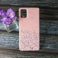 Силиконовый чехол для Samsung Galaxy A71 Confetti, розовый