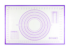 Силиконовый коврик с разметкой 60х40см, фиолетовый