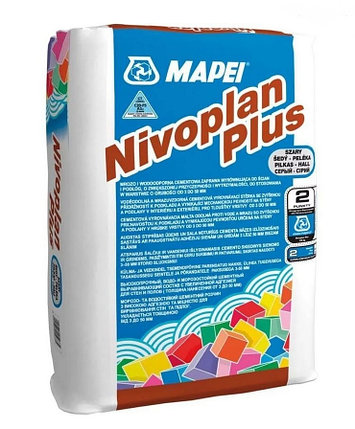 Состав для выравнивания пола, стен и потолка MAPEI NIVOPLAN GREY PLUS 25 кг., фото 2