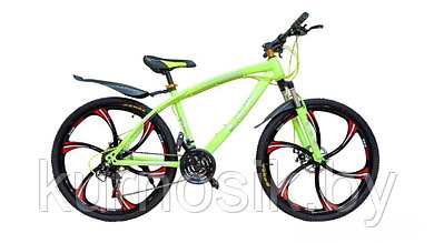 Горный велосипед Mikado Hard 26 белый-зеленый Желтый