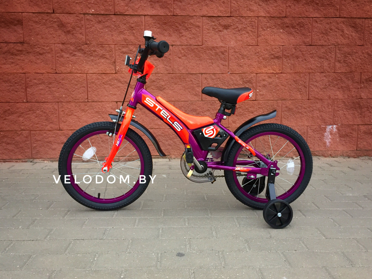 Велосипед детский Stels Jet 16" Z010 фиолетовый/оранжевый
