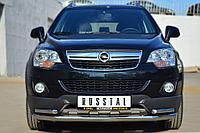 Защита переднего бампера d63 (секции) d42 (уголки) Opel Antara (2012-2015) № OAZ-001365