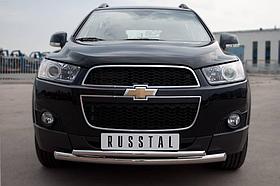 Защита переднего бампера d63/42 Chevrolet Captiva (2011-2013) № CHCZ-000821