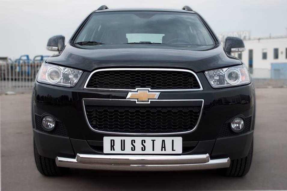 Защита переднего бампера 76/63 (дуга) Chevrolet Captiva (2011-2013) № CHCZ-000825