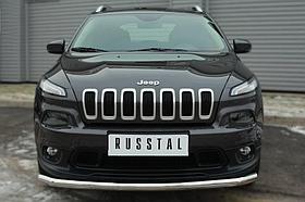 Защита переднего бампера d63 (секции) Jeep Cherokee (2014-2020) № JCZ-001982