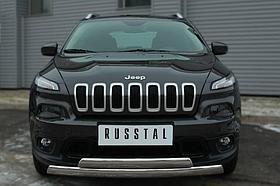 Защита переднего бампера d75x42 (дуга) d75x42 (дуга) Jeep Cherokee (2014-2020) № JCZ-001983