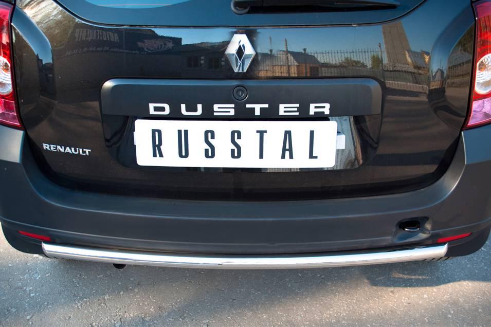 Защита заднего бампера d42 (дуга) Renault Duster 4х2 (2011-2015) № RD2Z-000444 - фото 1 - id-p123227134