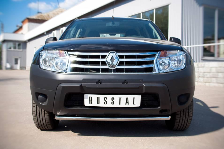 Защита переднего бампера d42 (дуга) Renault Duster 4х2 (2011-2015) № RD2Z-000436