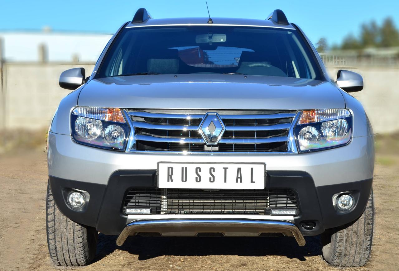 Защита переднего бампера d42 волна Renault Duster 4x4 (2011-2015) № RD4Z-001540