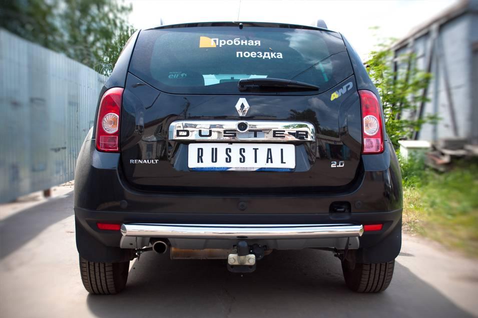 Защита заднего бампера d63 (дуга) Renault Duster 4x4 (2011-2015) № RD4Z-000443 - фото 1 - id-p123227141