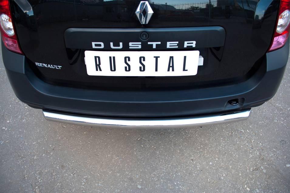 Защита заднего бампера d63 (дуга) Renault Duster 4х2 (2011-2015) № RD2Z-000443