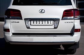 Защита заднего бампера d75x42 овал Lexus LX570 (2012-2015) № LLXZ-000870