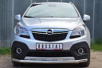 Защита переднего бампера d63 (секции) Opel Mokka (2013-2020) № OMZ-001350