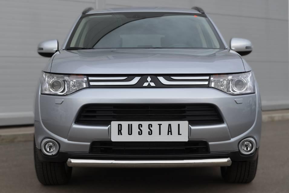 Защита переднего бампера d63 (дуга) Mitsubishi Outlander 3 (2012-2020) № MRZ-001047