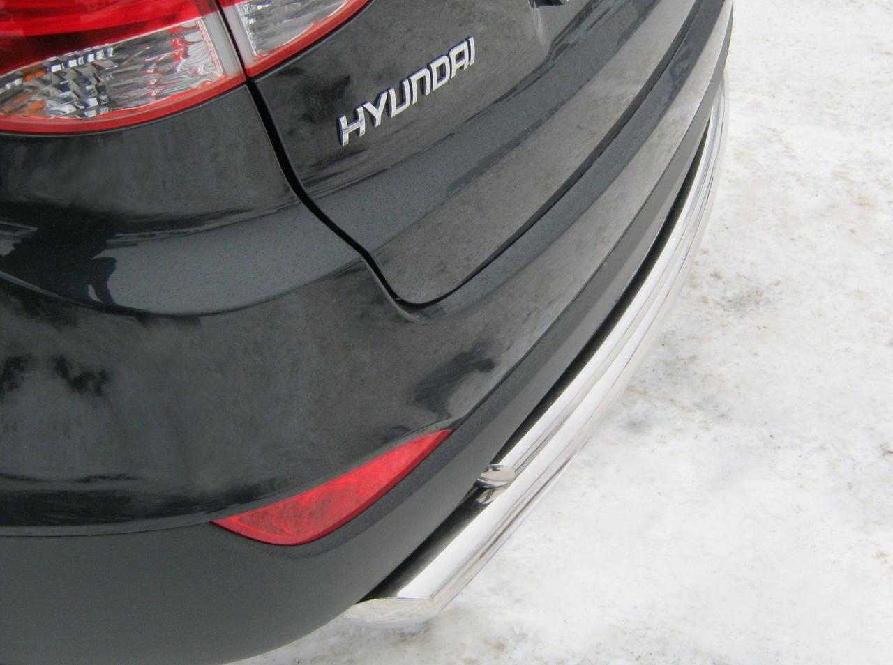 Защита заднего бампера d63/42 Hyundai ix35 (2010-2012) № HIZ-000183 - фото 1 - id-p123227370