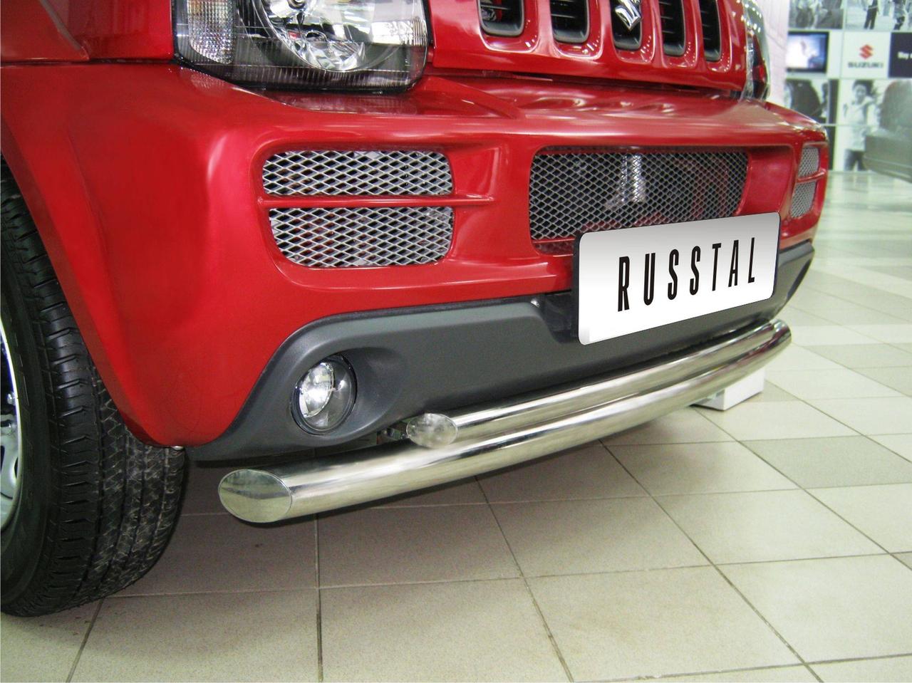 Защита переднего бампера d63/42 (дуга) Suzuki Jimny (2005-2012) № SJZ-000301