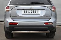 Защита заднего бампера D75x42 овал (дуга) Mitsubishi Outlander 3 (2012-2020) № MRZ-001060