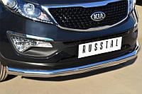 Защита переднего бампера d76 (секции) Kia Sportage (2013-2015) № KSGZ-001666