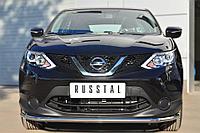 Защита переднего бампера d42 (секции) Nissan Qashqai (2014-2020) № NQQZ-001785