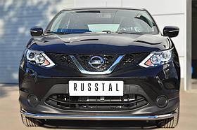 Защита переднего бампера d42 (секции) Nissan Qashqai (2014-2020) № NQQZ-001785