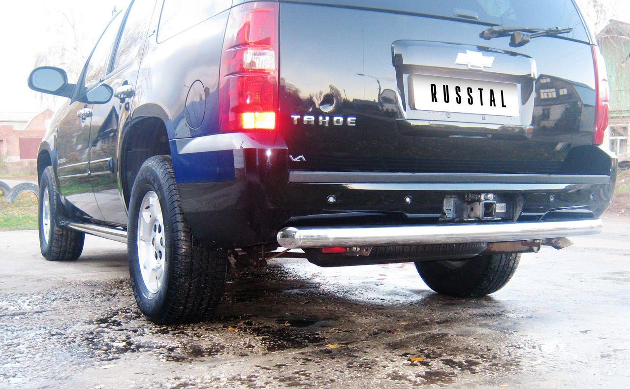 Защита заднего бампера d76 Chevrolet Tahoe (2006-2012) № TCZ-000630