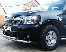 Защита переднего бампера d76/76 Chevrolet Tahoe (2006-2012) № TCZ-000622