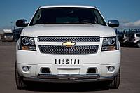 Защита переднего бампера d76/76 Chevrolet Tahoe (2012-2014) № CTHZ-000928