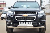 Защита переднего бампера 75x42 (дуга) 75x42 (дуга) Chevrolet TrailBlazer (2012-2015) № CTRZ-001508