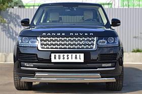 Защита переднего бампера 75x42 (дуга) 75x42 (дуга) Land Rover Vogue (2013-2020) № LRV-001440