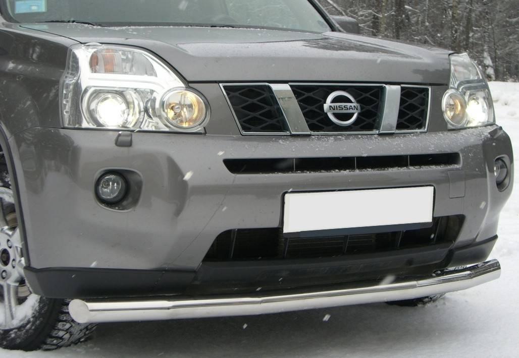 Защита переднего бампера d63 Nissan X-Trail (2007-2010) № NXZ-000092