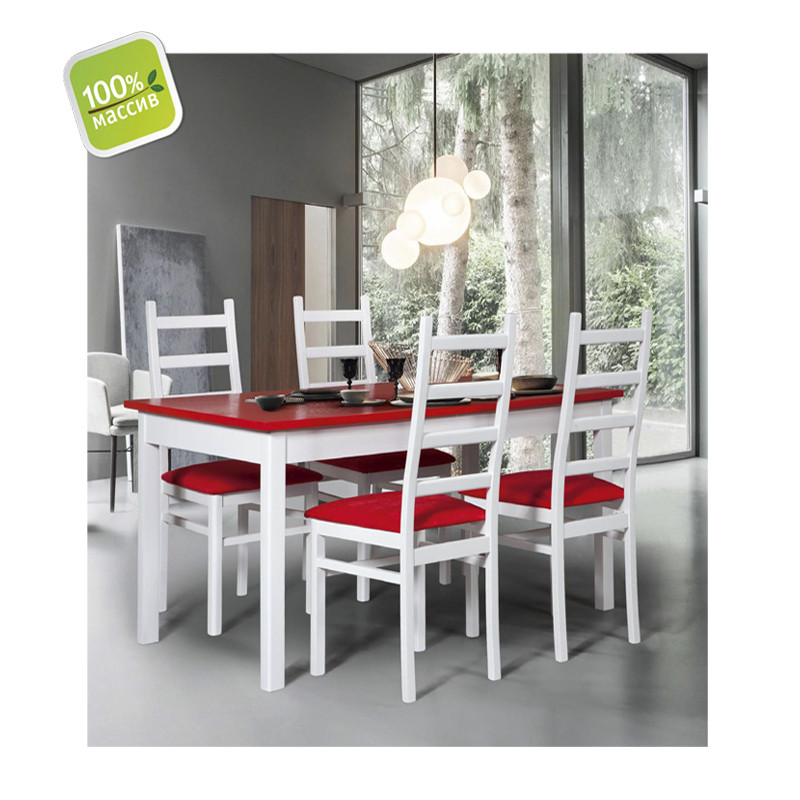 Набор мебели для столовой из массива в Белой эмали - фото 1 - id-p123236683