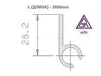 Профиль для крепления межколесноо брызговика L=3800мм, в-28,2