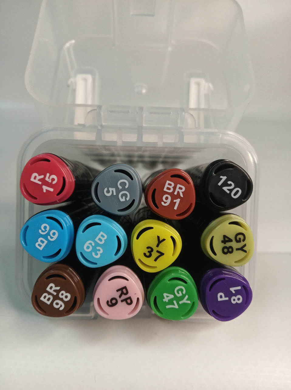 Набор маркеров двухсторонних для скетчинга 12 цветов (2 пера) - фото 2 - id-p123256235