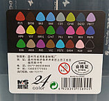 Набор маркеров двухсторонних для скетчинга 24 цвета (2 пера), фото 3