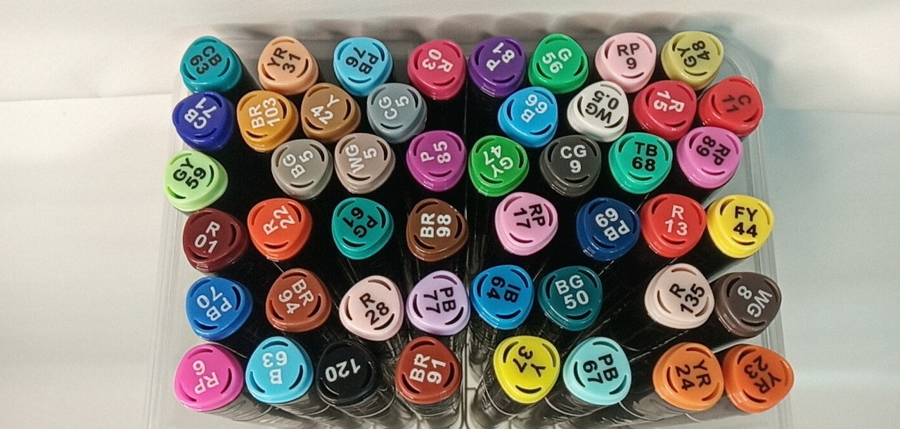 Набор маркеров двухсторонних для скетчинга 48 цветов (2 пера) - фото 3 - id-p123256815