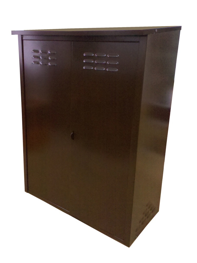 Ящик (шкаф) для 2-х 50-литровых газовых баллонов из оцинкованной стали
