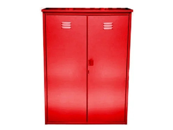 Ящик (шкаф) для 2-х 50-литровых газовых баллонов из оцинкованной стали - фото 2 - id-p123262210