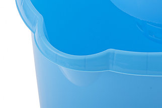 Ведро пластмассовое круглое с отжимом 9л, голубое ТМ Elfe Россия, фото 3