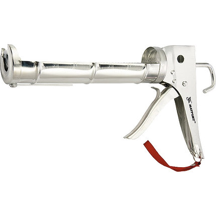 Пистолет для герметика, 310 мл, "полуоткрытый", хромир., зубчатый шток 7 мм MATRIX, фото 2