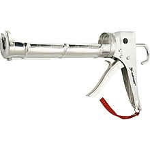 Пистолет для герметика, 310 мл, "полуоткрытый", хромир., зубчатый шток 7 мм MATRIX