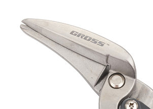 Ножницы по металлу "PIRANHA", 270мм, прямой и правый проходной рез, двухкомпонентные рукоятки GROSS, фото 3