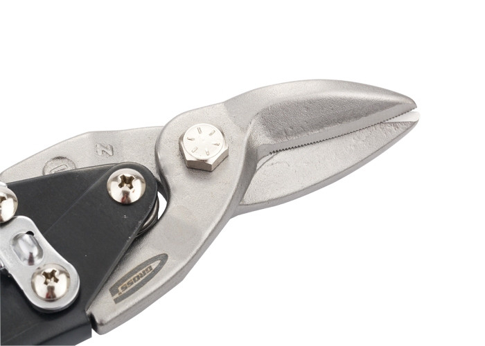 Ножницы по металлу "PIRANHA", 250мм, прямой и левый рез, сталь-СrMo, двухкомпонентные рукоятки GROSS - фото 3 - id-p73091164